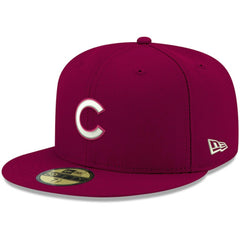 Chicago Cubs New Era White Logo 59FIFTY Fitted Hat Near Me