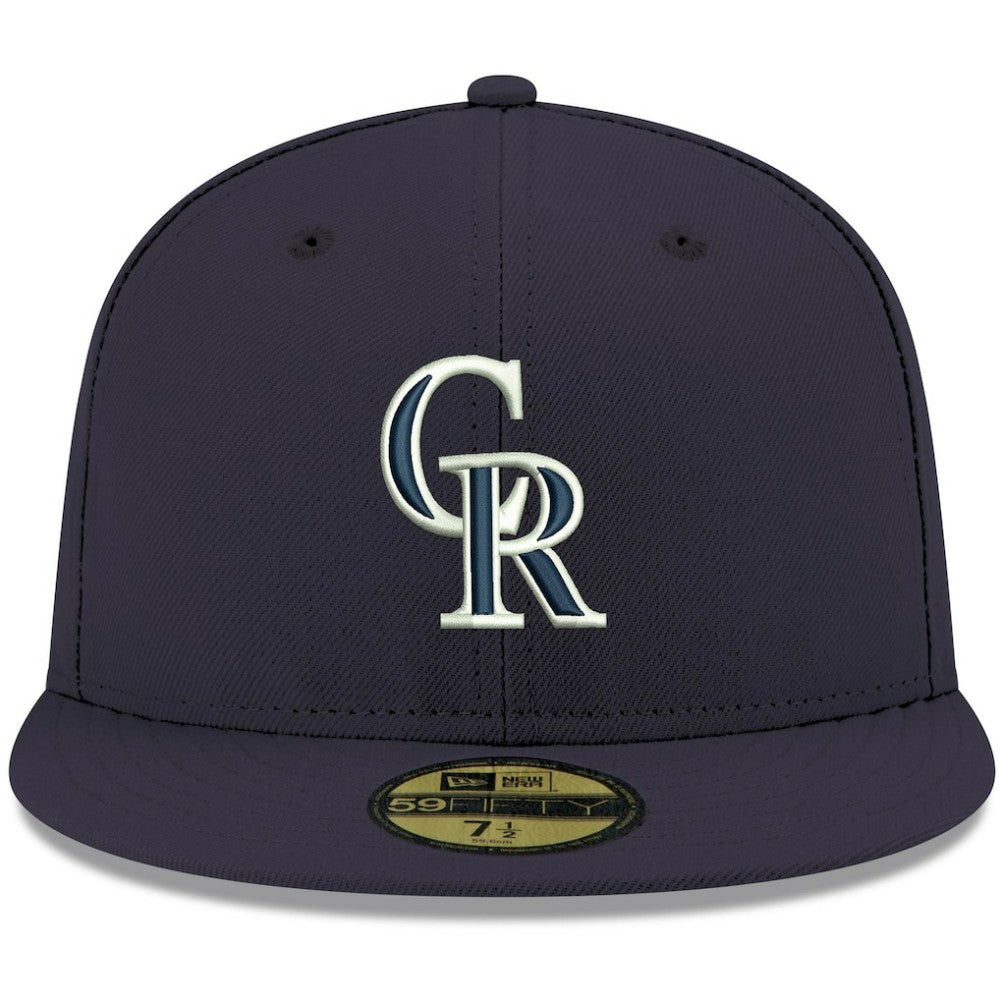 Colorado Rockies New Era White Logo 59FIFTY Fitted Hat On Sale