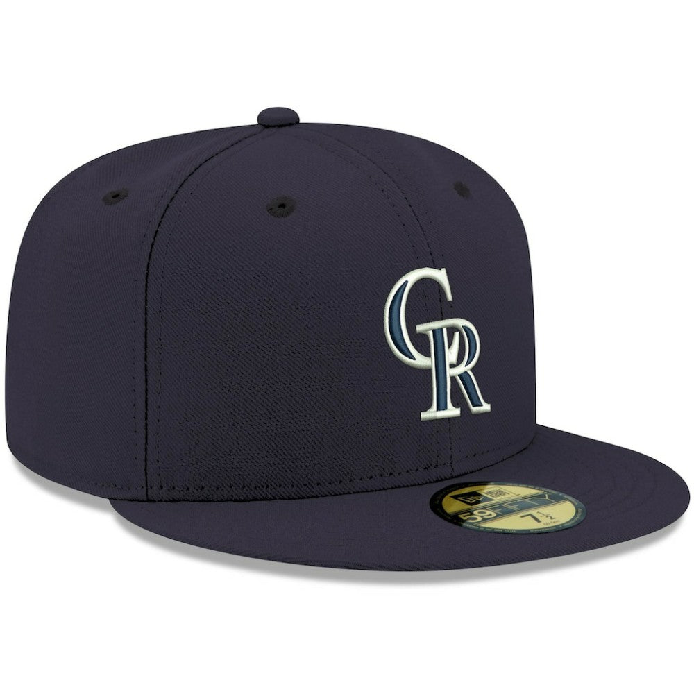 Colorado Rockies New Era White Logo 59FIFTY Fitted Hat On Sale