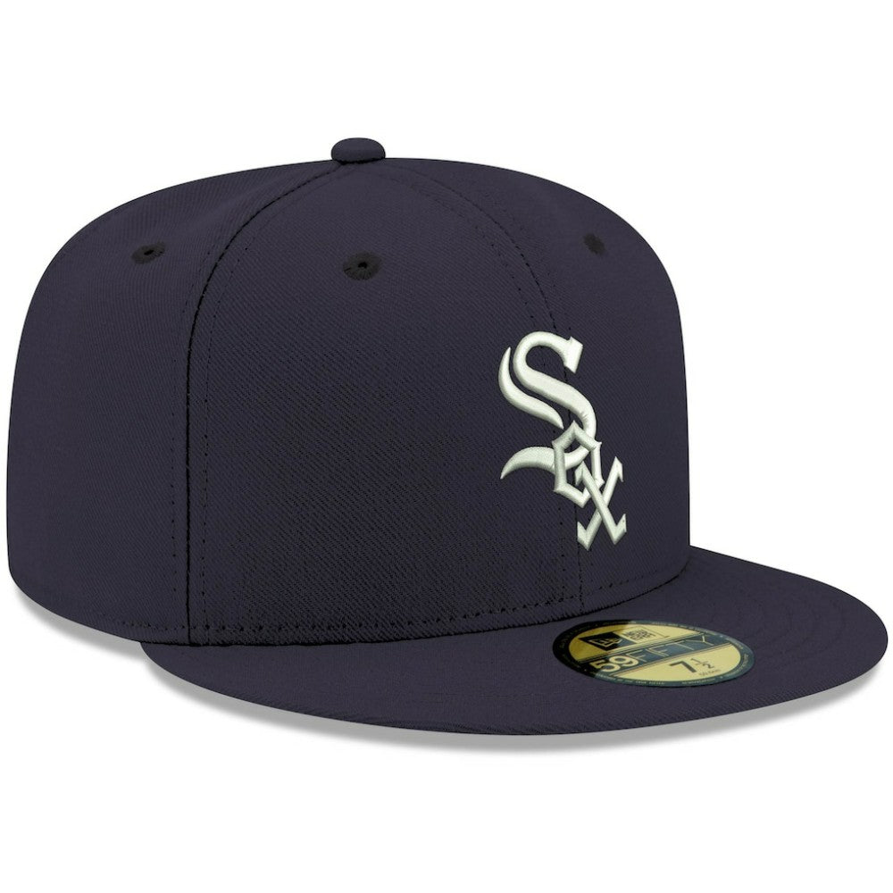 Chicago White Sox New Era White Logo 59FIFTY Fitted Hat discount