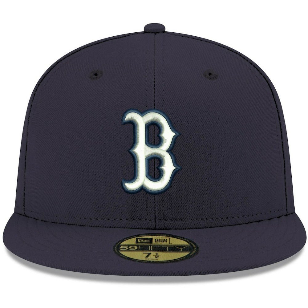 Boston Red Sox New Era White Logo 59FIFTY Fitted Hat On Sale