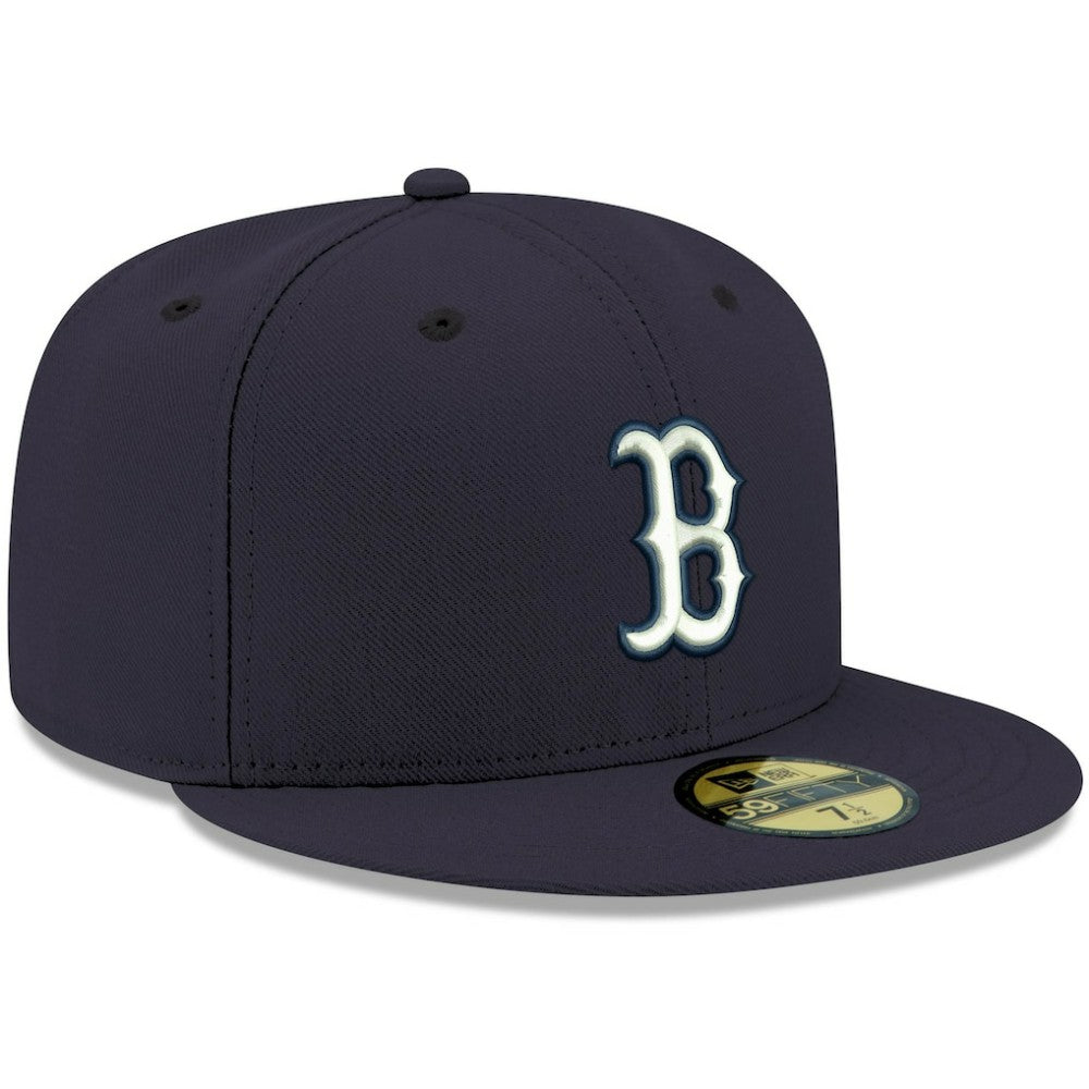 Boston Red Sox New Era White Logo 59FIFTY Fitted Hat On Sale