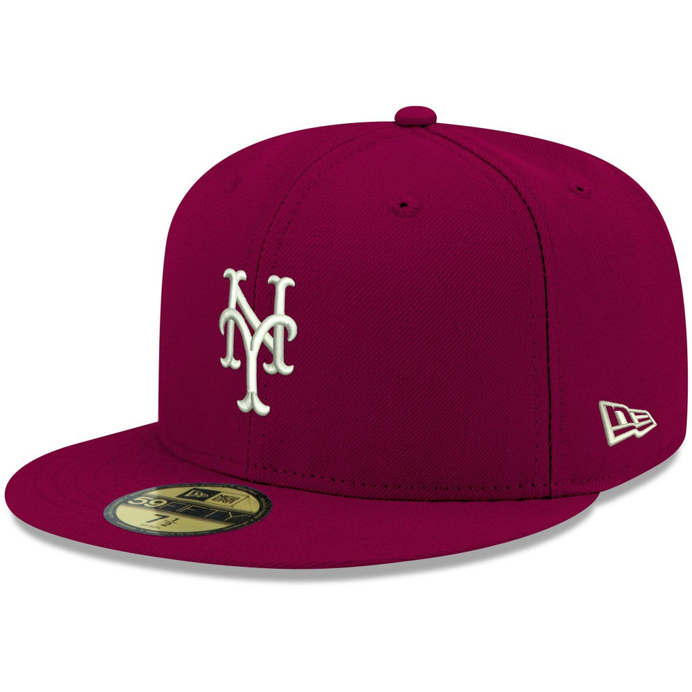 New York Mets New Era White Logo 59FIFTY Fitted Hat Sale