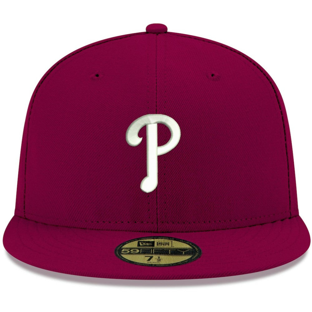 Philadelphia Phillies New Era White Logo 59FIFTY Fitted Hat On Sale