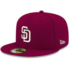San Diego Padres New Era White Logo 59FIFTY Fitted Hat Clearance