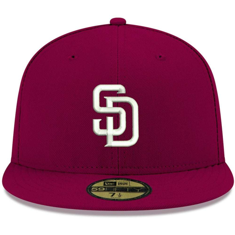 San Diego Padres New Era White Logo 59FIFTY Fitted Hat Clearance