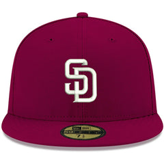 San Diego Padres New Era White Logo 59FIFTY Fitted Hat Clearance