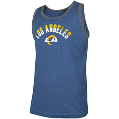 Los Angeles Rams New Era Ringer Tri-Blend Tank Top Heathered Royal - NFL