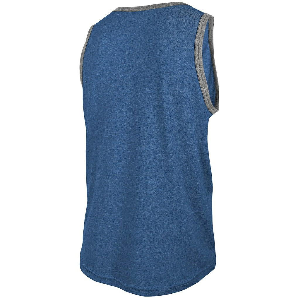 Los Angeles Rams New Era Ringer Tri-Blend Tank Top Heathered Royal - NFL