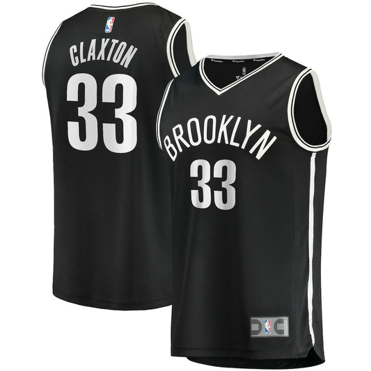 Nicolas Claxton Brooklyn Nets Fast Break Replica Jersey - Icon Edition - Black | NBA Jerseys