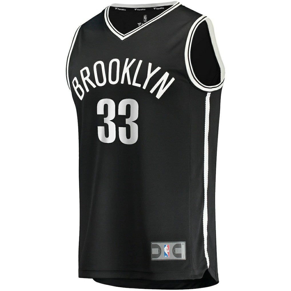 Nicolas Claxton Brooklyn Nets Fast Break Replica Jersey - Icon Edition - Black | NBA Jerseys