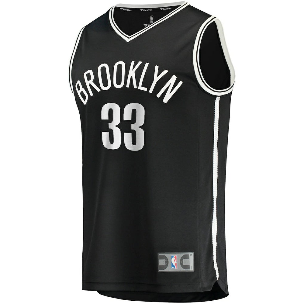 Fanatics - Nicolas Claxton Brooklyn Nets Fast Break Replica Jersey - Icon Edition - Black