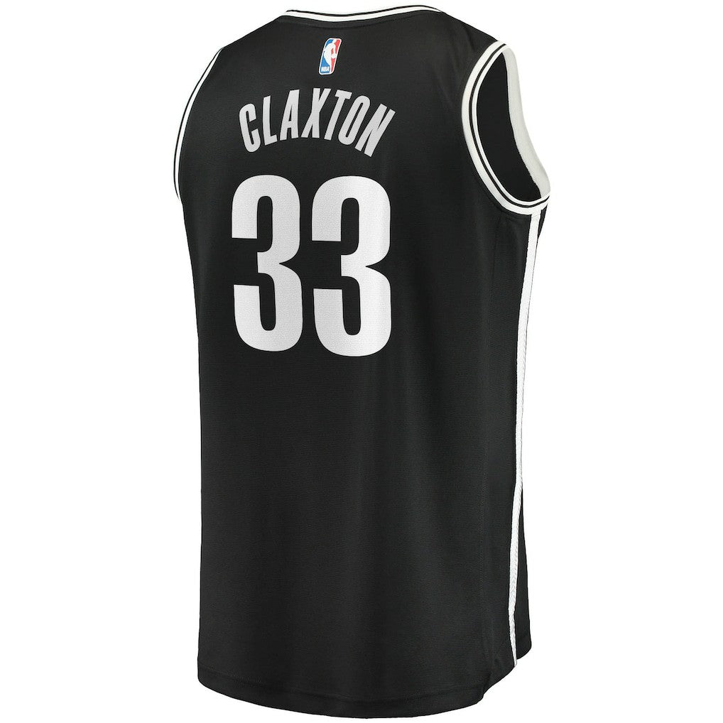 Nicolas Claxton Brooklyn Nets Fast Break Replica Jersey - Icon Edition - Black | NBA Jerseys