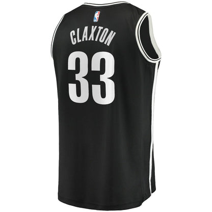 Nicolas Claxton Brooklyn Nets Fast Break Replica Jersey - Icon Edition - Black | NBA Jerseys