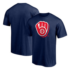 Milwaukee Brewers Red White and Team T-Shirt discount