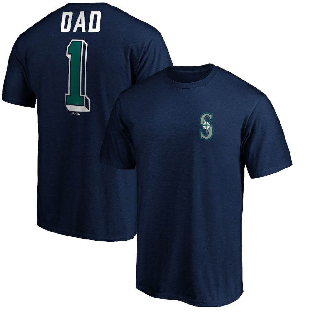 Seattle Mariners Number One Dad T-Shirt On Sale