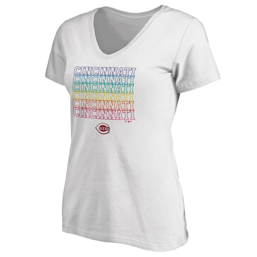 Cincinnati Reds Women's City Pride V-Neck T-Shirt discount