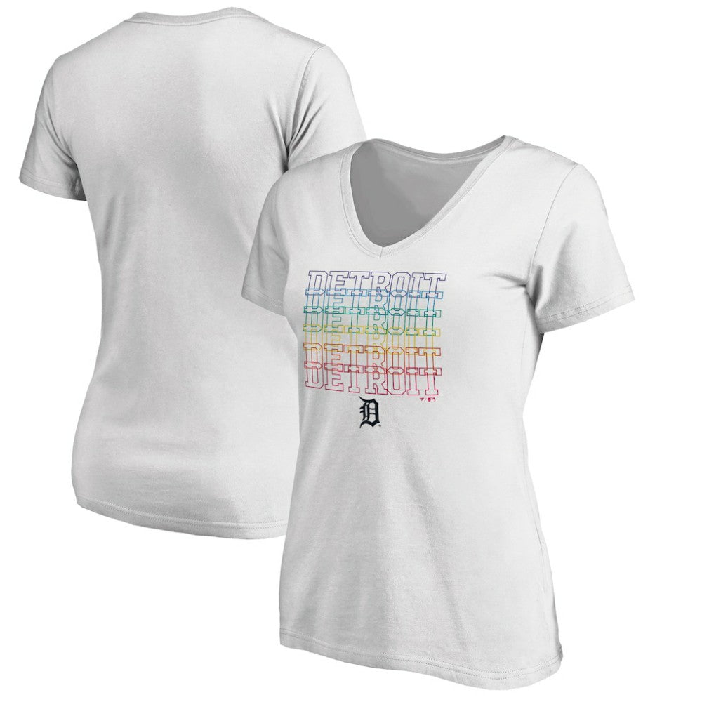 Detroit Tigers Women's City Pride V-Neck T-Shirt Lifestyle