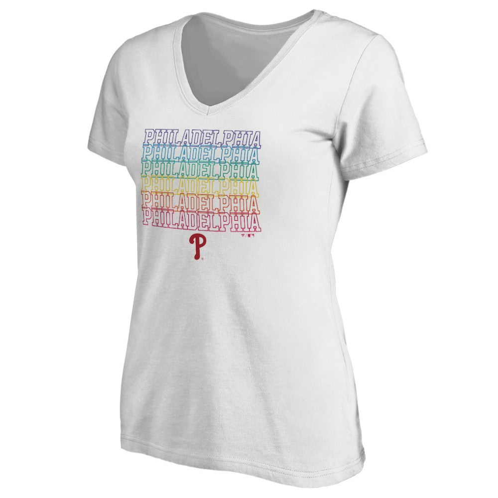 Philadelphia Phillies Women's City Pride V-Neck T-Shirt Online