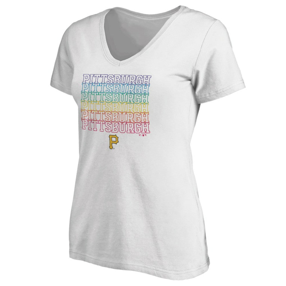 Pittsburgh Pirates Women's City Pride V-Neck T-Shirt Clearance