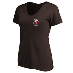 San Diego Padres Women's Mother's Day V-Neck T-Shirt Clearance