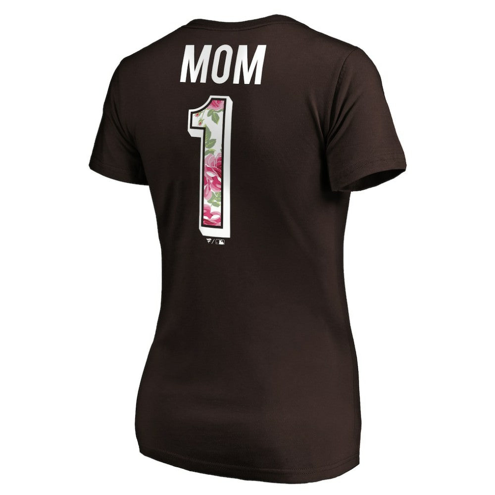 San Diego Padres Women's Mother's Day V-Neck T-Shirt Clearance