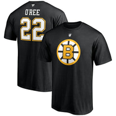 Willie O'Ree Boston Bruins Fanatics Authentic Stack Retired Player Name & Number T-Shirt Black