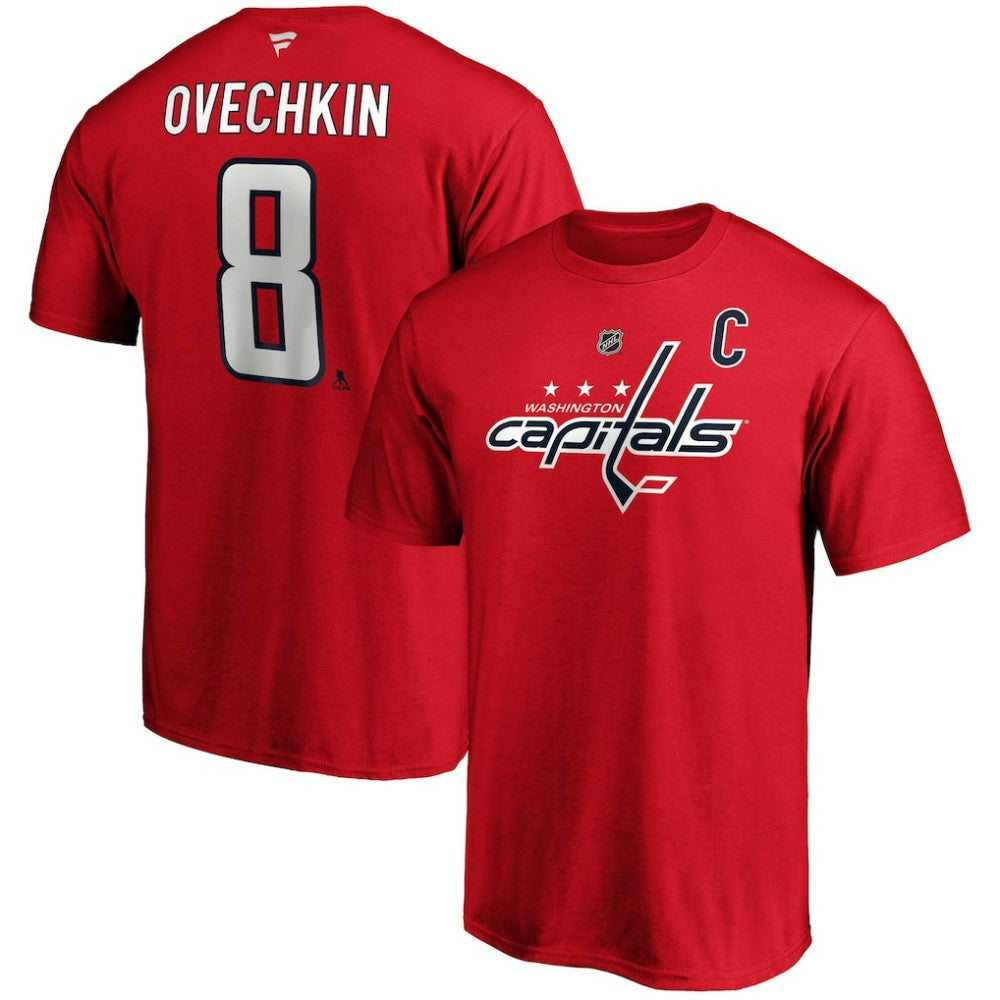 Alexander Ovechkin Washington Capitals Fanatics Big & Tall Captain Patch Name & Number T-Shirt Red