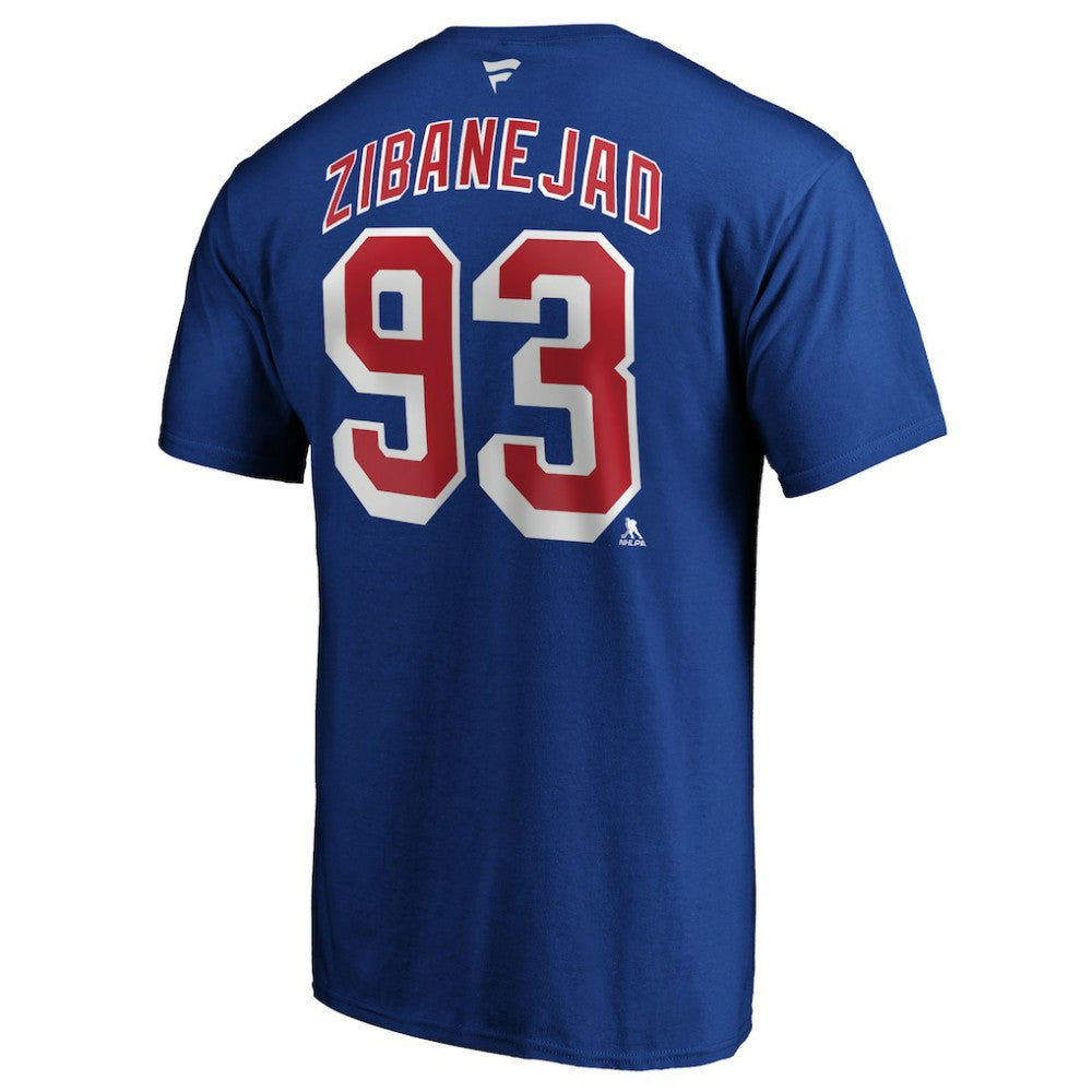 Mika Zibanejad New York Rangers Fanatics Big & Tall Name & Number T-Shirt Blue