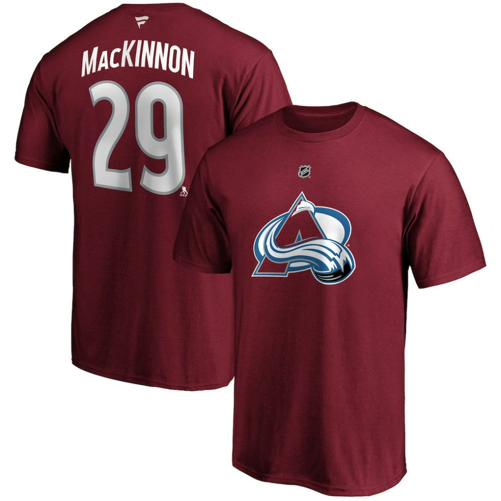 Nathan MacKinnon Colorado Avalanche - Fanatics Big & Tall Name & Number T-Shirt Burgundy