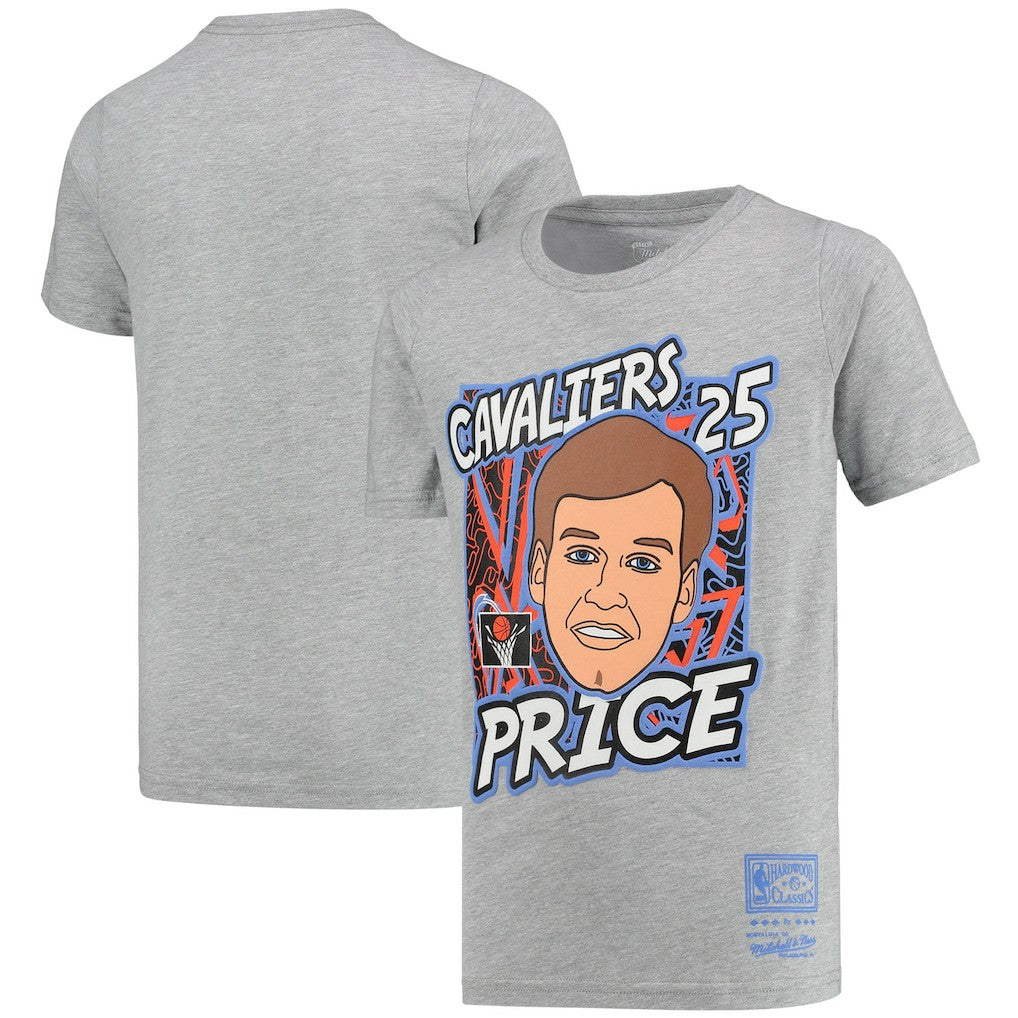Mitchell & Ness - Mark Price Cleveland Cavaliers Youth Hardwood Classics King of the Court Player T-Shirt - Gray