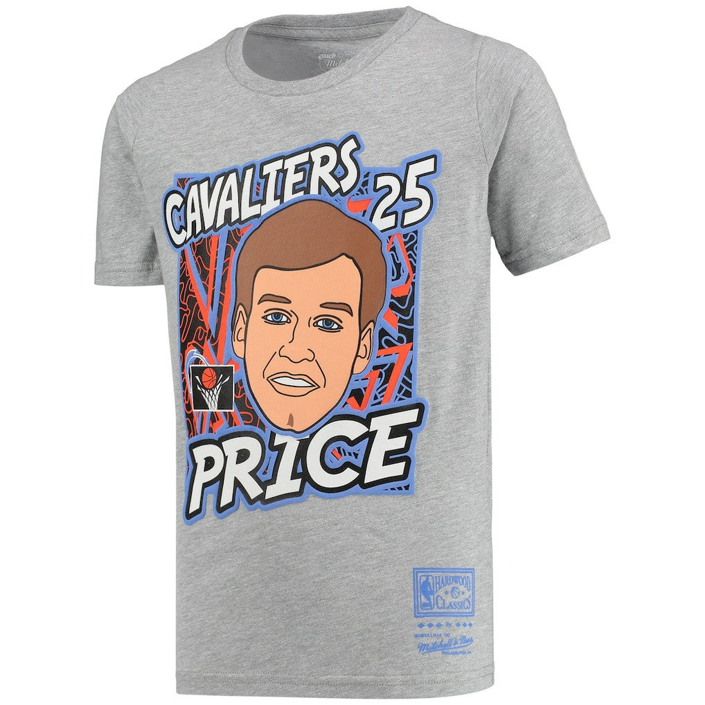 Mitchell & Ness - Mark Price Cleveland Cavaliers Youth Hardwood Classics King of the Court Player T-Shirt - Gray