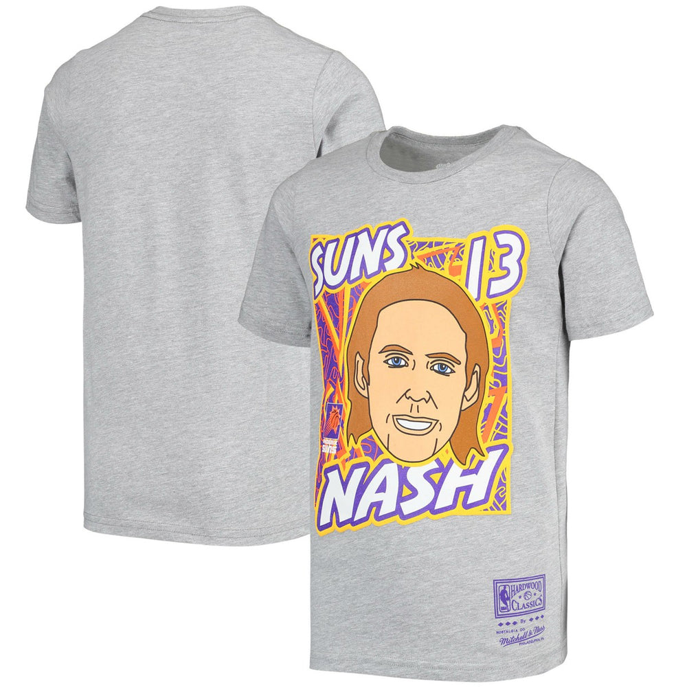 Mitchell & Ness - Steve Nash Phoenix Suns Youth Hardwood Classics King of the Court Player T-Shirt - Gray