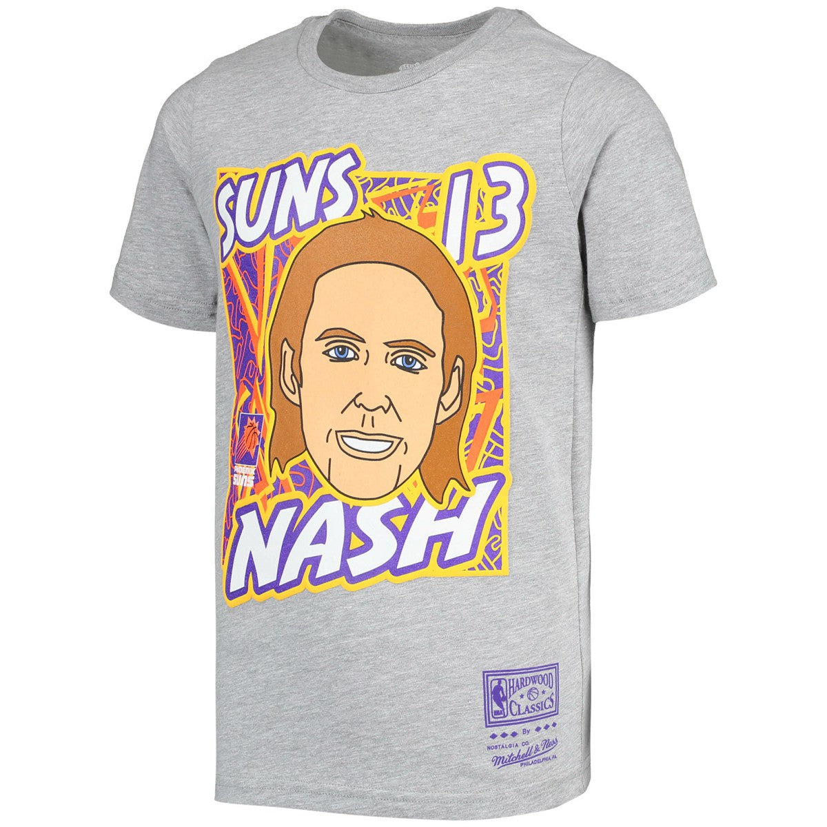 Mitchell & Ness - Steve Nash Phoenix Suns Youth Hardwood Classics King of the Court Player T-Shirt - Gray