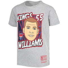 Mitchell & Ness - Jason Williams Sacramento Kings Youth Hardwood Classics King of the Court Player T-Shirt - Gray