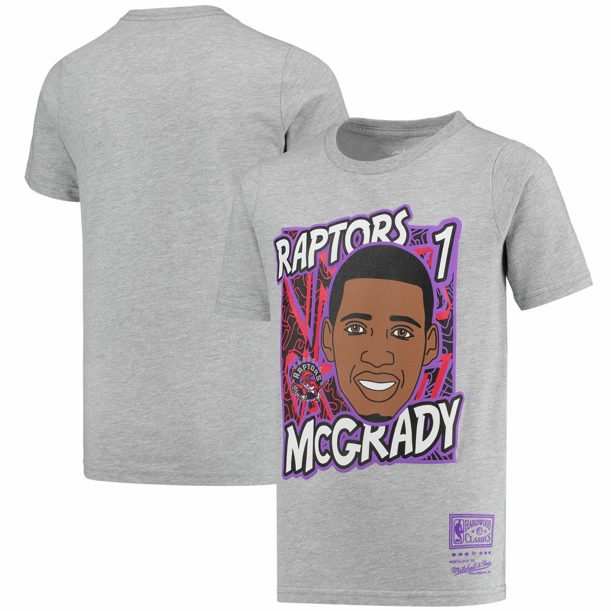 Mitchell & Ness - Tracy McGrady Toronto Raptors Youth Hardwood Classics King of the Court Player T-Shirt - Gray