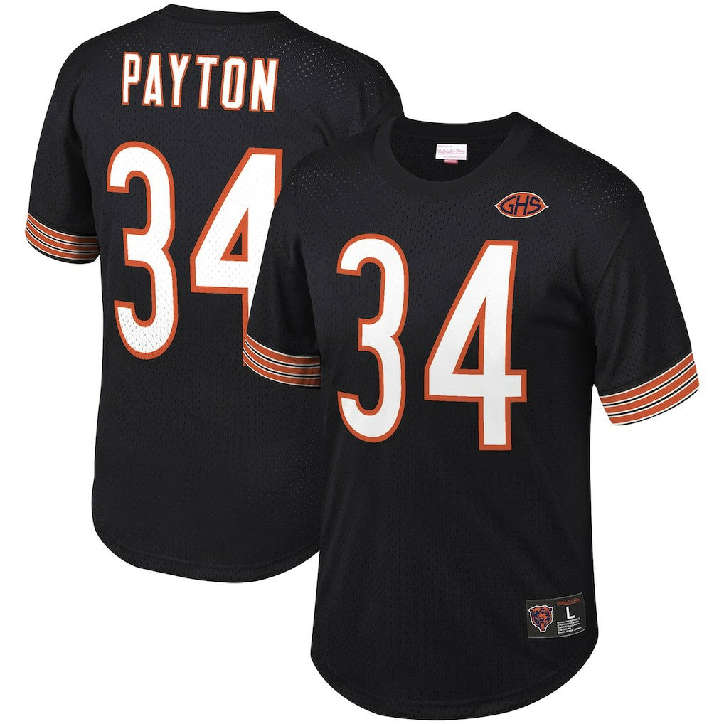 Walter Payton Chicago Bears Retired Player Name & Number Mesh Top Black - Mitchell & Ness