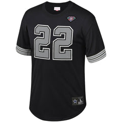 Emmitt Smith Dallas Cowboys Retired Player Name & Number Mesh Top Black - Mitchell & Ness