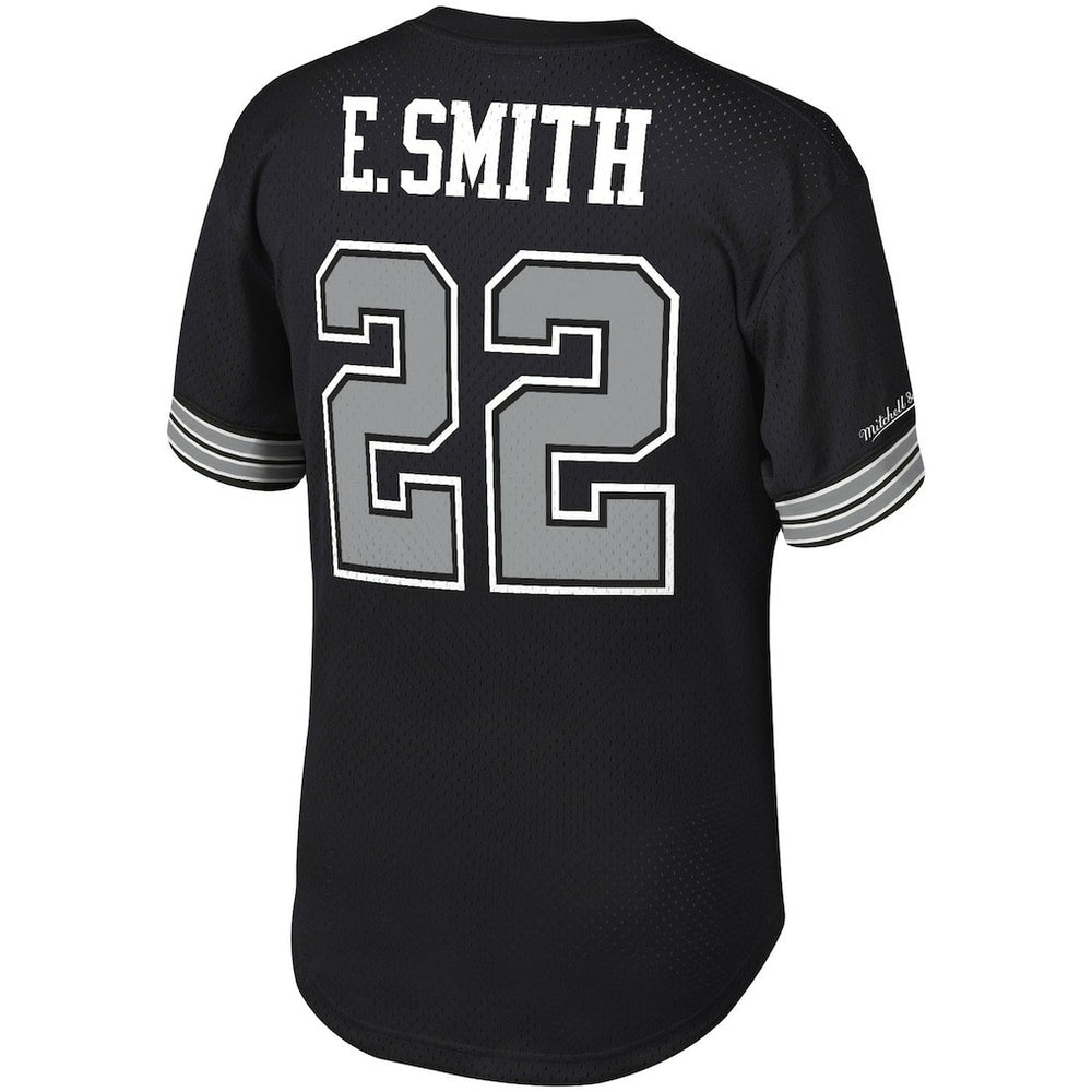Emmitt Smith Dallas Cowboys Retired Player Name & Number Mesh Top Black - Mitchell & Ness