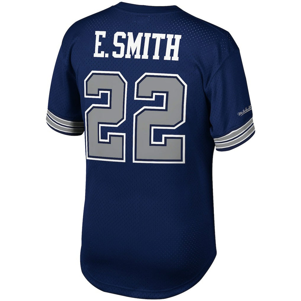 Emmitt Smith Dallas Cowboys Retired Player Name & Number Mesh Top Navy - Mitchell & Ness