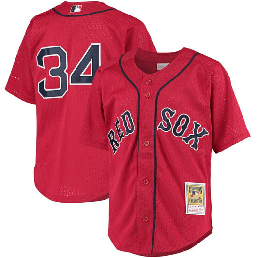 David Ortiz Boston Red Sox Mitchell & Ness Youth Cooperstown Collection Batting Practice Jersey - Red | MLB Jerseys