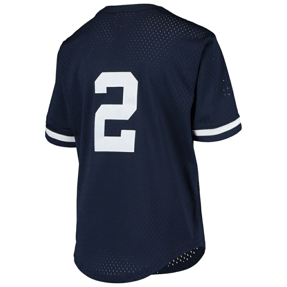 Derek Jeter New York Yankees Mitchell & Ness Youth Cooperstown Collection Mesh Batting Practice Jersey Lifestyle