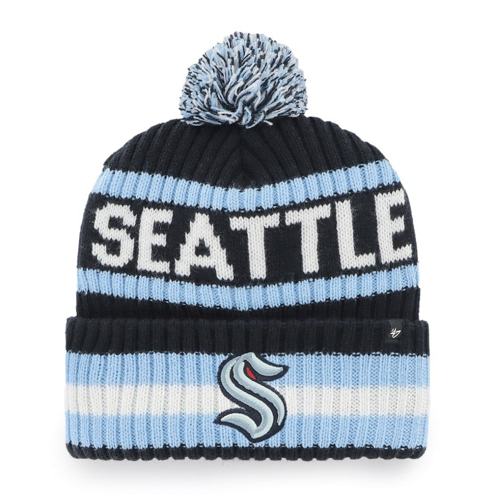 Seattle Kraken '47 Bering Cuffed Knit Hat with Pom Navy