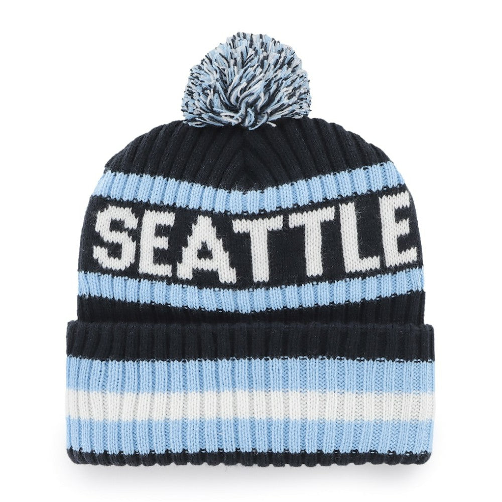 Seattle Kraken '47 Bering Cuffed Knit Hat with Pom Navy