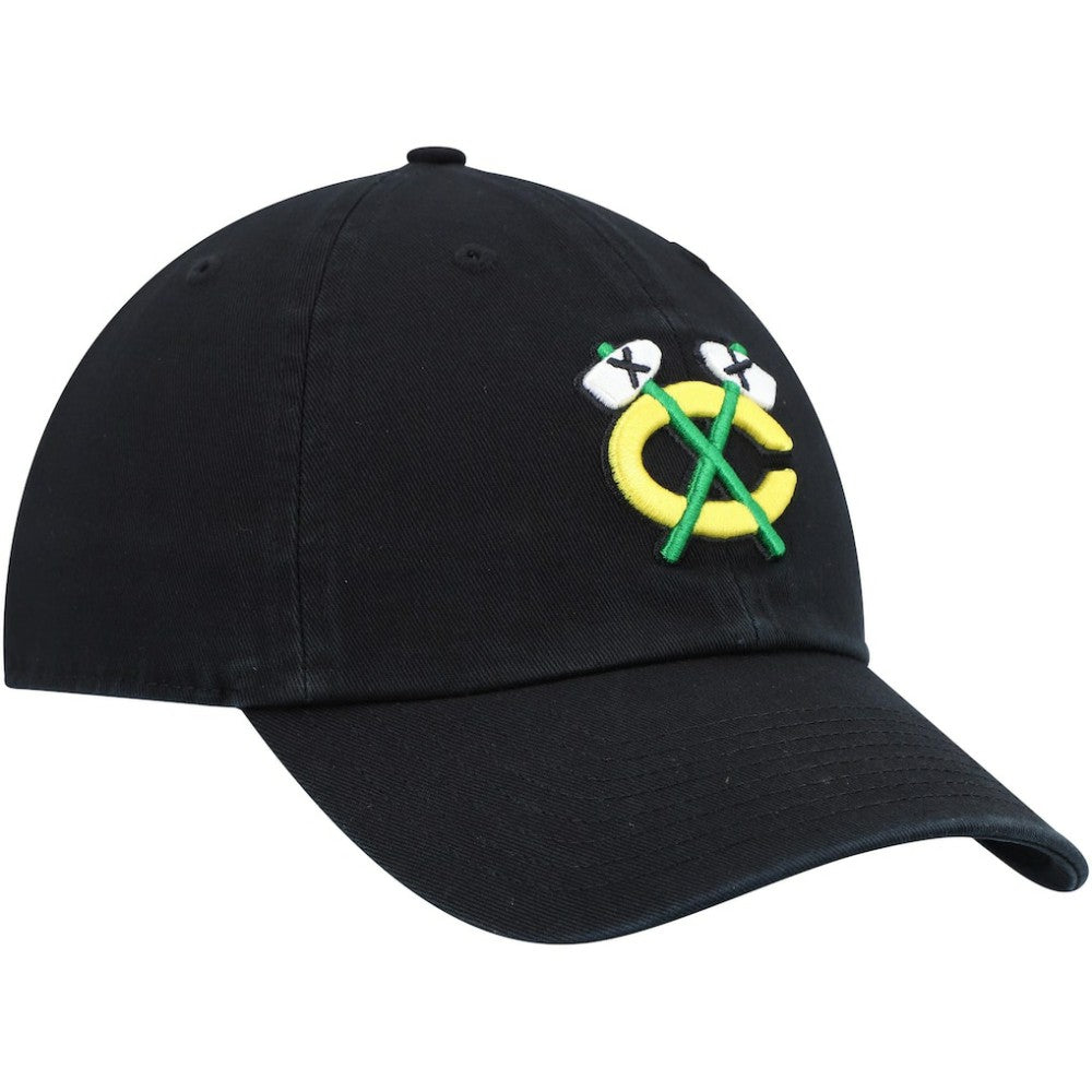 Chicago Blackhawks '47 Alternate Logo Clean Up Adjustable Hat Black