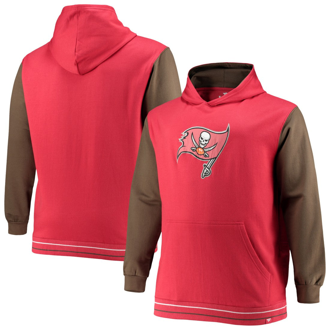Tampa Bay Buccaneers Big & Tall Block Party Pullover Hoodie Red/Pewter - Fanatics