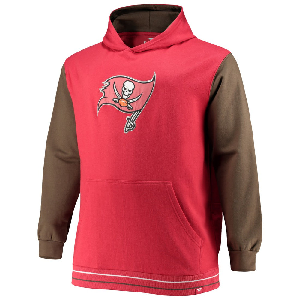 Tampa Bay Buccaneers Big & Tall Block Party Pullover Hoodie Red/Pewter - Fanatics