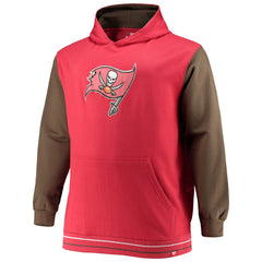 Tampa Bay Buccaneers Big & Tall Block Party Pullover Hoodie Red/Pewter - Fanatics