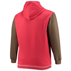 Tampa Bay Buccaneers Big & Tall Block Party Pullover Hoodie Red/Pewter - Fanatics
