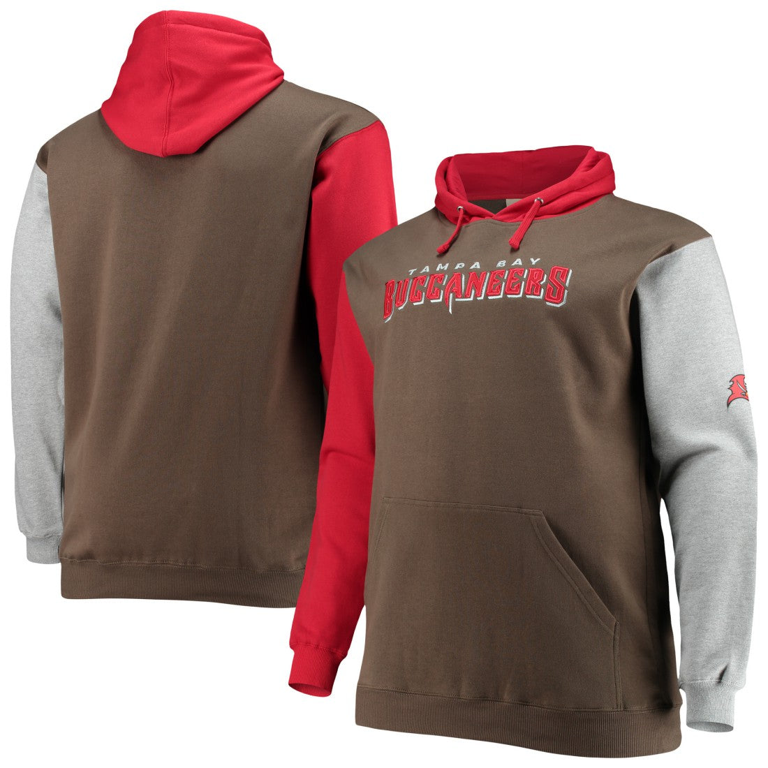 Tampa Bay Buccaneers Big & Tall Pullover Hoodie Red/Black - NFL